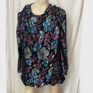 SOLD Patra 80s sparkle disco tinsel top jacket size 30 vintage holiday 90s